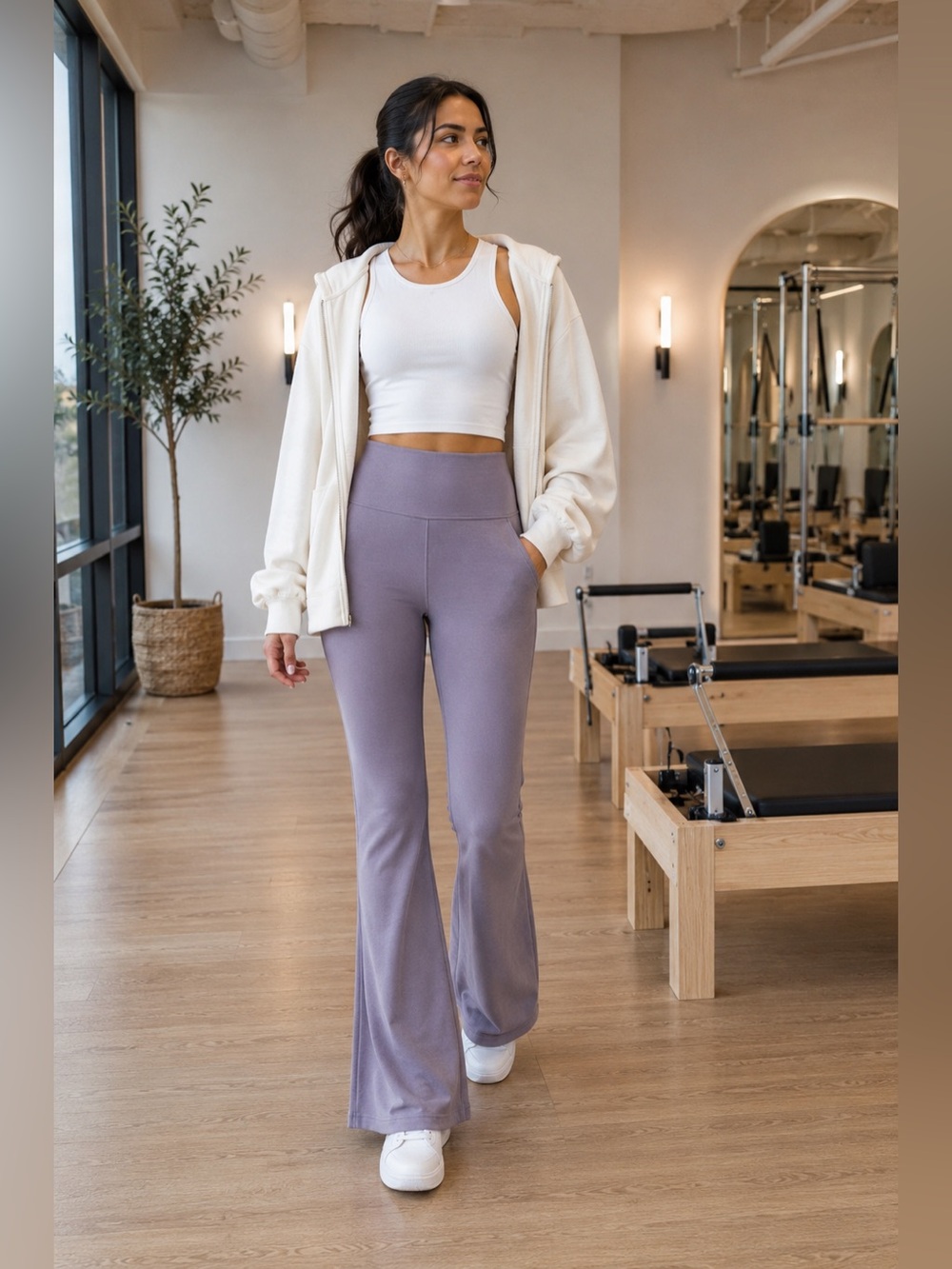 NWOT Lululemon Brushed Softstreme Mid-Rise Flared Pant Regular XL Grape Mist